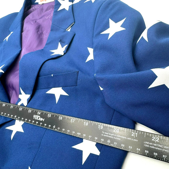 OPPOSUITS Blazer Mens 38R NWT Blue White Stars USA July 4 Jacket Sport Coat Prom - Picture 7 of 10
